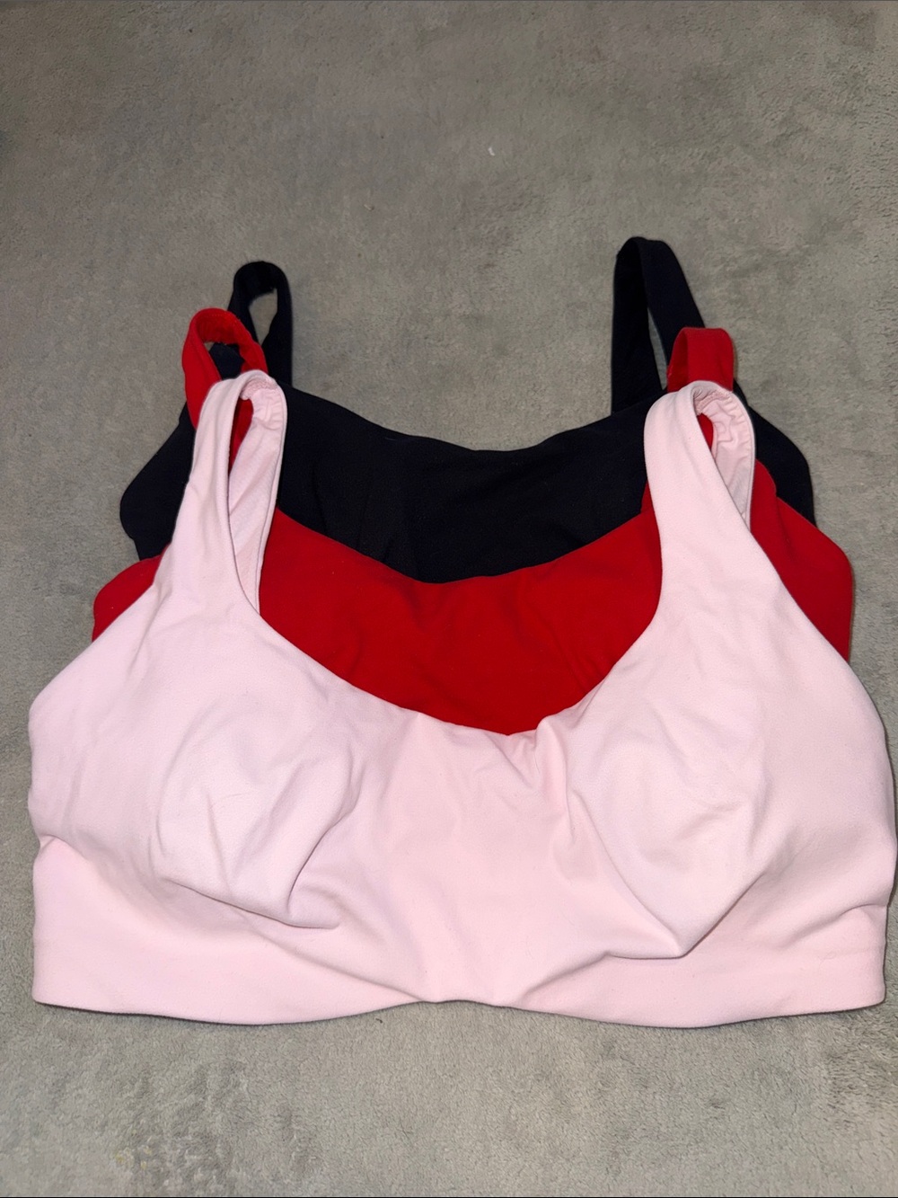 G Athletica Women’s Soft Support Bralette - Pink, Red & Black
